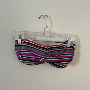 Kenneth Cole Swim Striped Bandeau with Underwire